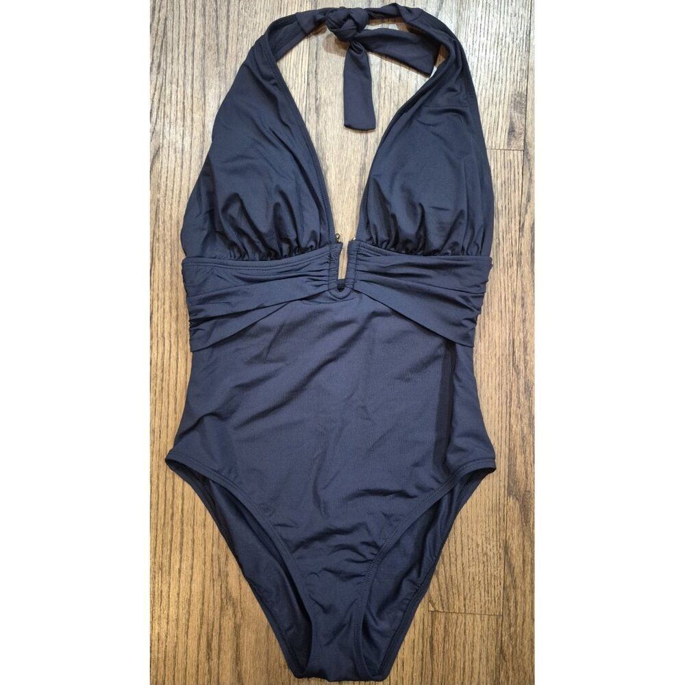 Bleu Rod Beattie Slimming Haulter One-piece Bathingsuit Swimsuit Women's Size 8